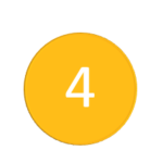 bright gold yellow circle with number 4