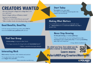 Flyer -- Reasons to look at manufacturing careers - creators wanted RI