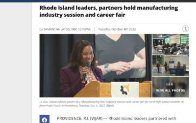 WJAR TV: Rhode Island leaders, partners hold manufacturing industry session and career fair
