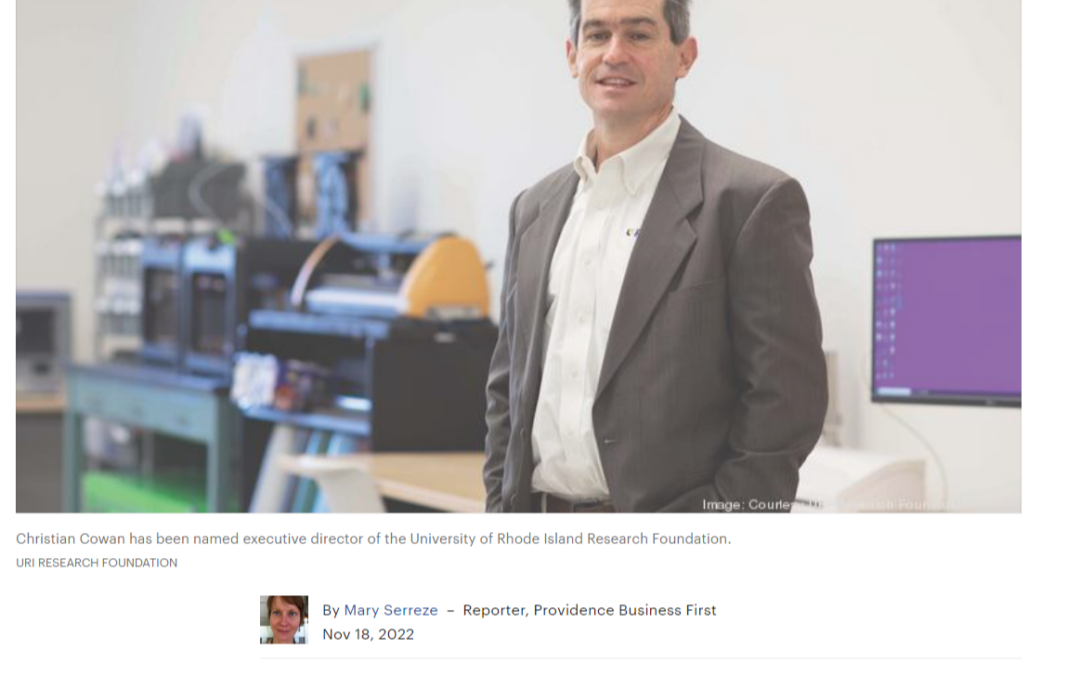 Providence Business First news clip - first full-time executive director for URIRF