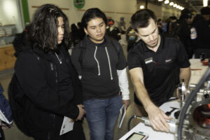 Mahr Inc employee demonstrates products/processes at the 2022 manufacturing day career experience