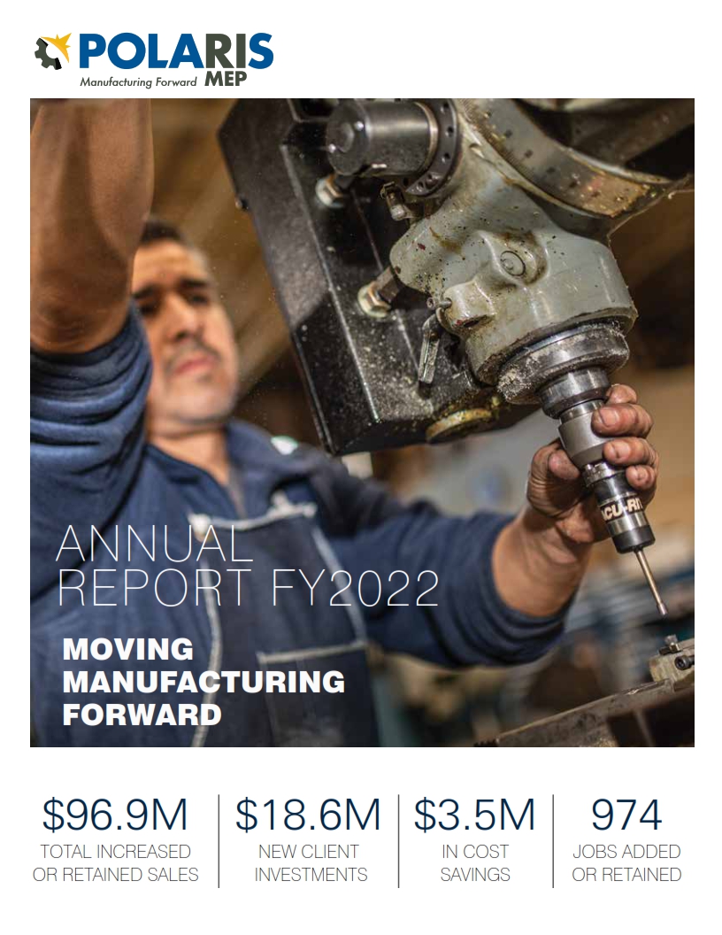 Graphic from Polaris 2020 Annual Report on Rhode Island Manufacturing- cover