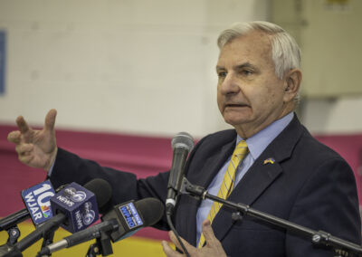 Senator Jack Reed: "JARC Rhode Island is going to provide innovative programs that provide free machinist, welding and other training for in demand manufacturing skills. And let me pause and emphasize free. Trainees will develop these skills without spending a dime and I call that a very very good deal for these young people, for our manufacturers, for our economy and for the state of Rhode Island."